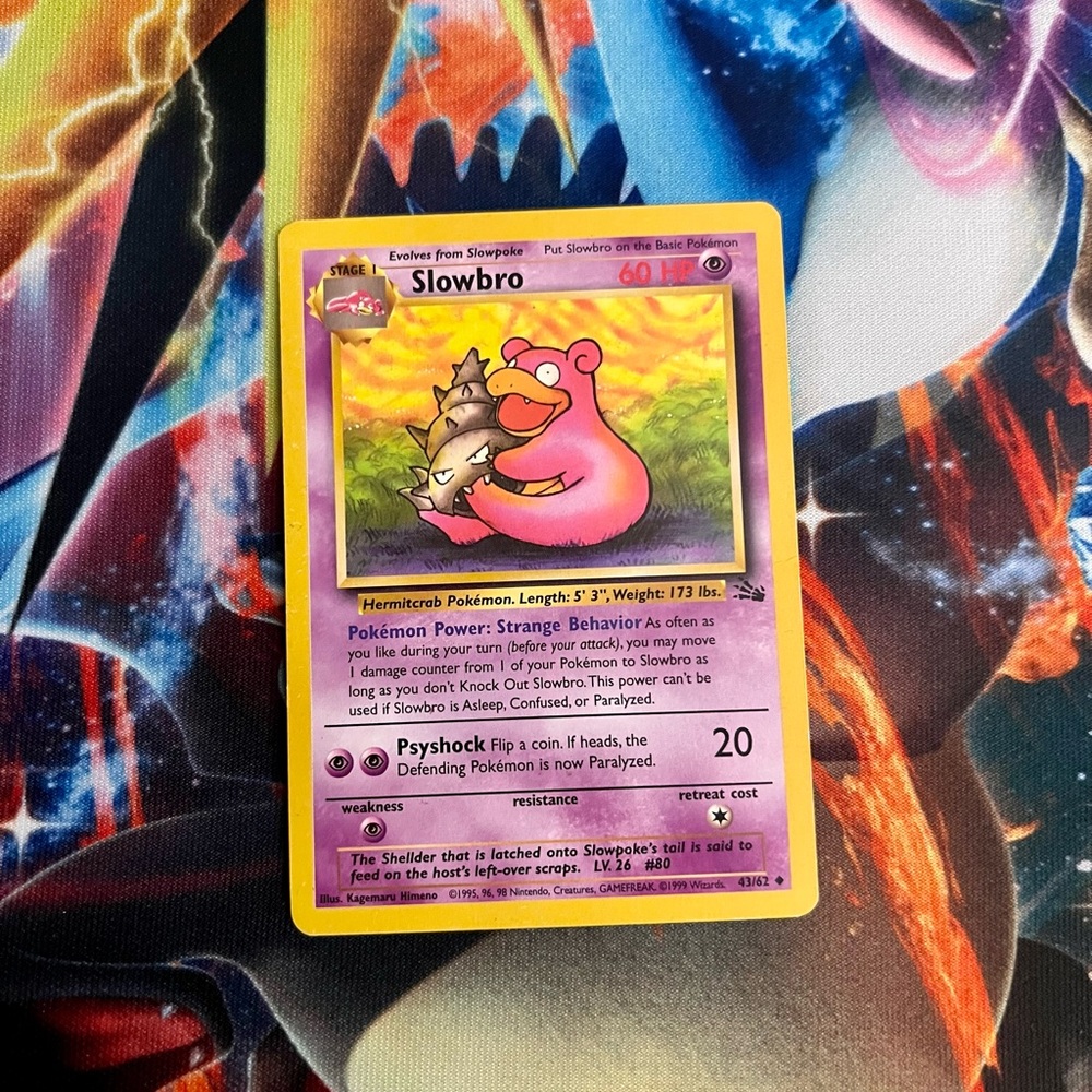 Pokémon Slowbro card fossil 1995